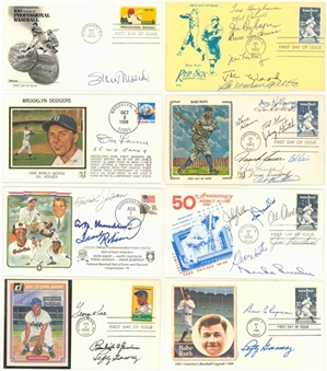 Large Collection of Signed First Day Covers (150+) with Hall of Famers (Beckett PreCert)